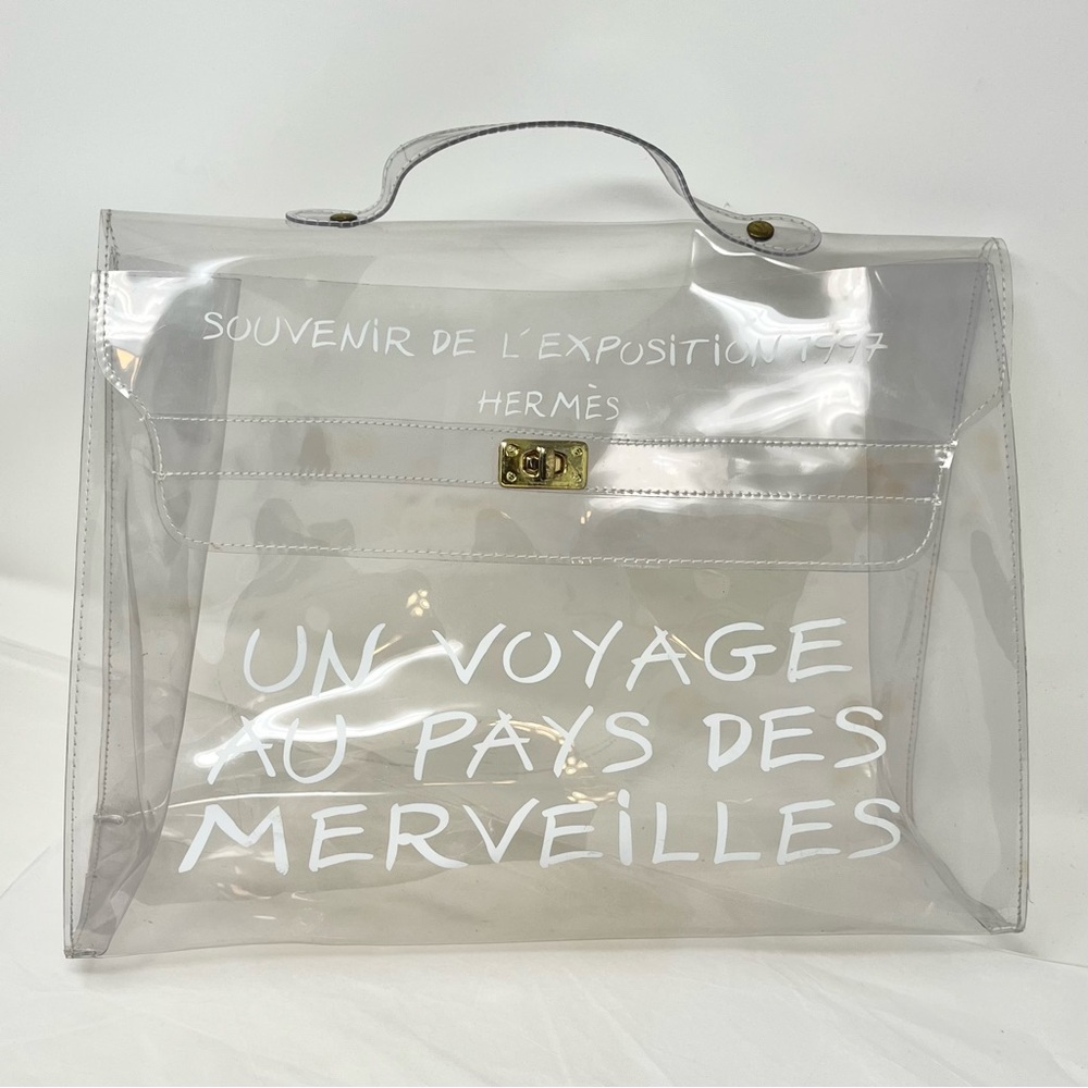Hermes Clear Vinyl Kelly 40 Bag from 1997 Expo - Picture 3 of 14
